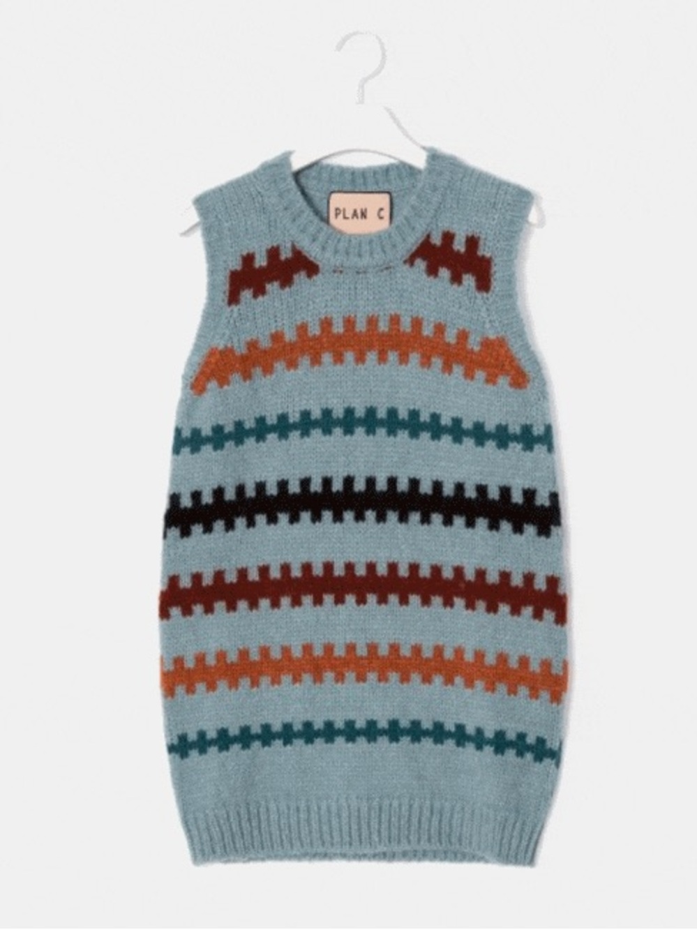 Plan C Made in Italy Designer Striped Sweater